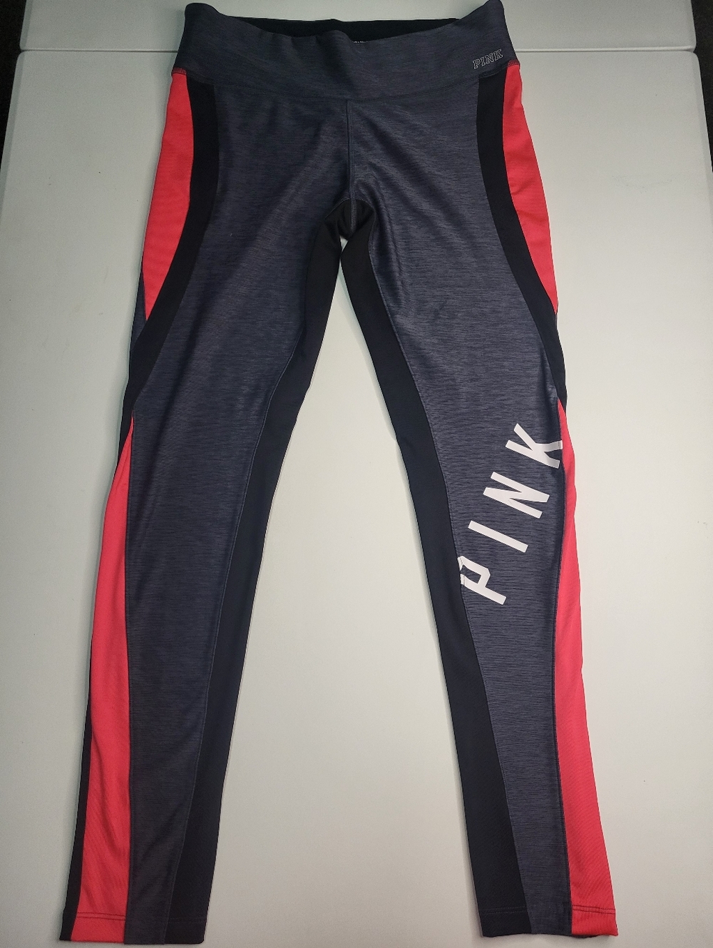 PINK Victoria's Secret Gray & Coral Womans Ultimate Athletic Leggings
